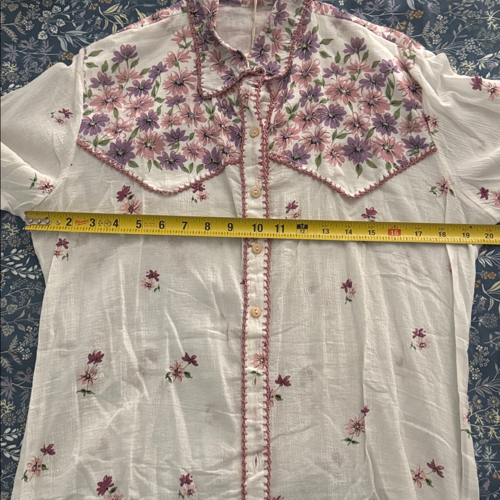 Chasing Unicorns Long sleeve Western Button Up Shirt Medium NWT - Picture 10 of 10
